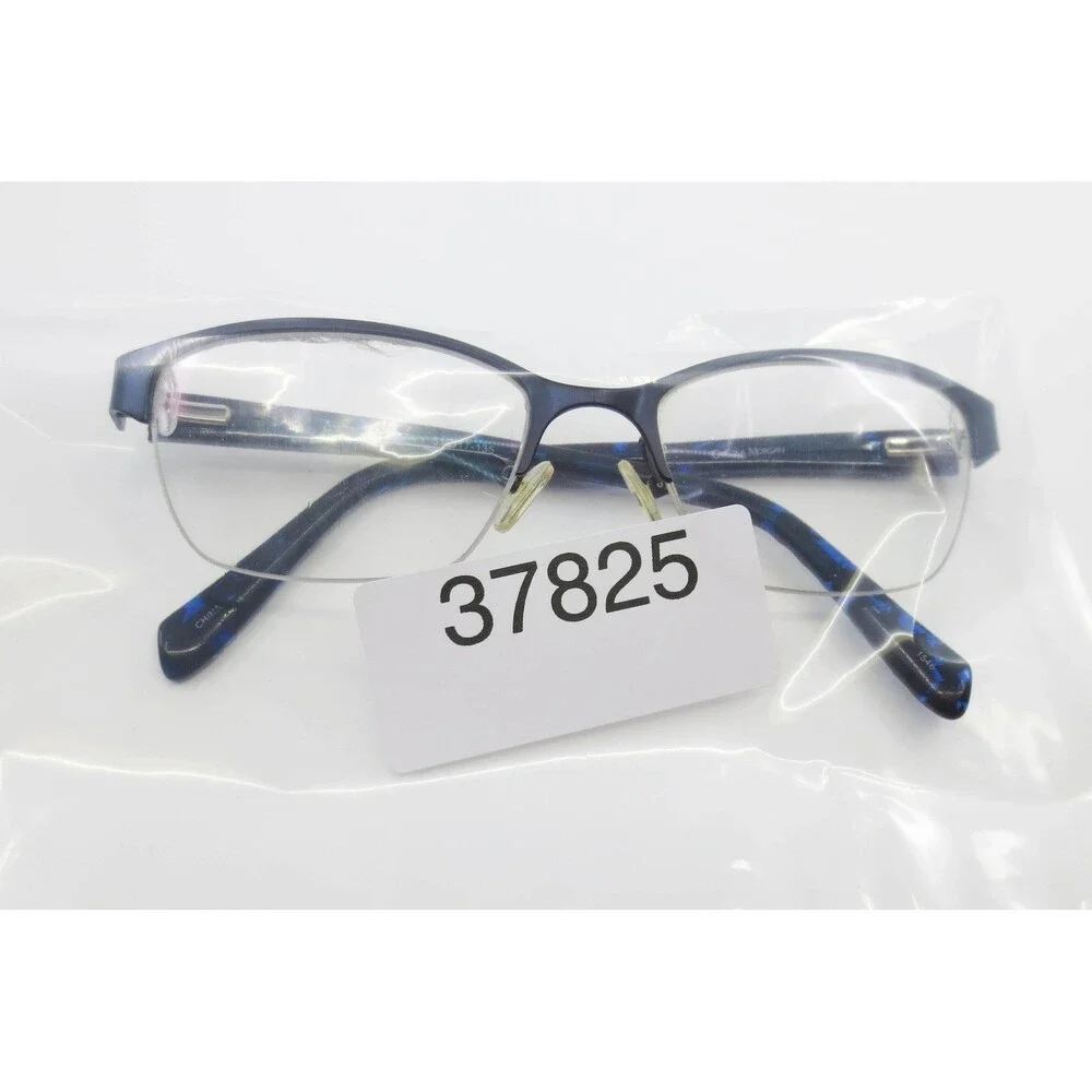 Chelsea Morgan CM 202233 Navy Blue Cat Eye Semi Rimless Eyeglasses 51-17-135